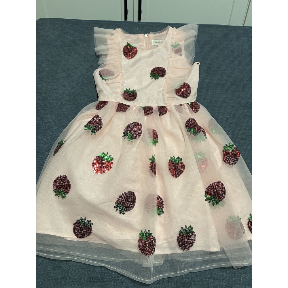 Kenzie Girl Pink Tulle Strawberry Dress Size 7